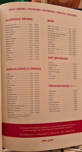 Mea Culpa Pizzeria & Trattoria Dubrovnik - Dubrovnik