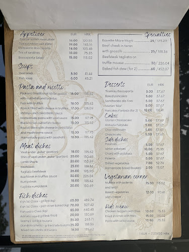 Konoba Boccaporta - Gastronomija i ugostiteljstvo