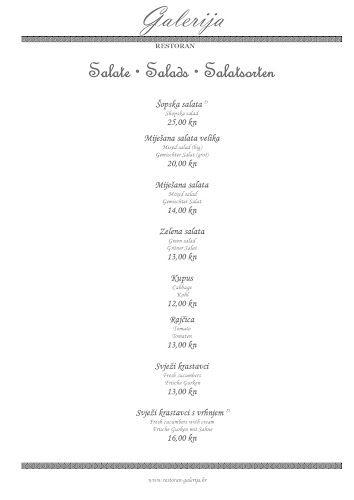 Opinii despre Restoran Galerija în Vrbovec - Gastronomija i ugostiteljstvo