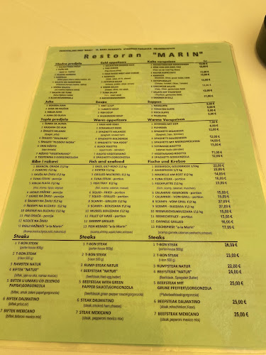 Restaurant Marin - Gastronomija i ugostiteljstvo