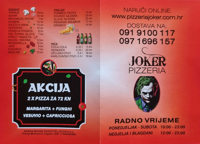 Opinii despre Pizzeria Joker în Zagreb - Gastronomija i ugostiteljstvo
