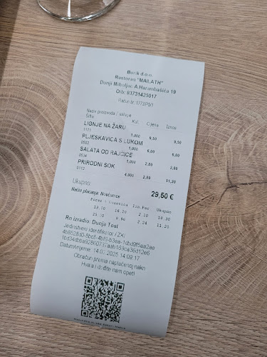 Opinii despre Restoran & Pizzeria Mailath în Donji Miholjac - Gastronomija i ugostiteljstvo