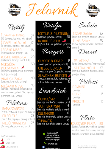 Opinii despre Kolodvor Grill&Bar în Strizivojna - Gastronomija i ugostiteljstvo