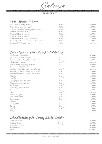 Comentarii opinii despre Restoran Galerija