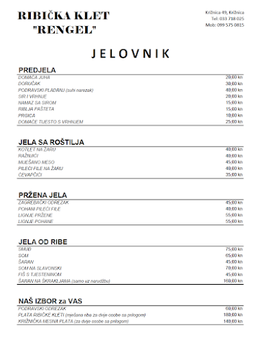 Opinii despre Ribička klet Rengel în Pitomača - Gastronomija i ugostiteljstvo