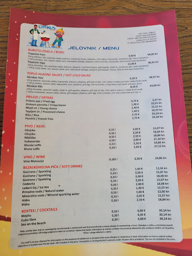 Cirkus Fast Food - Gastronomija i ugostiteljstvo