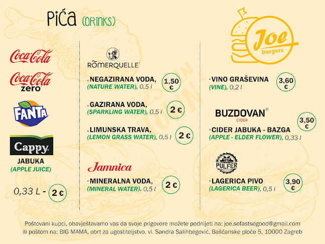Opinii despre Joe burgers în Zagreb - Gastronomija i ugostiteljstvo