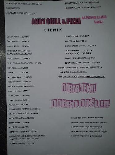 Andy Grill & Pizza - Duga Resa