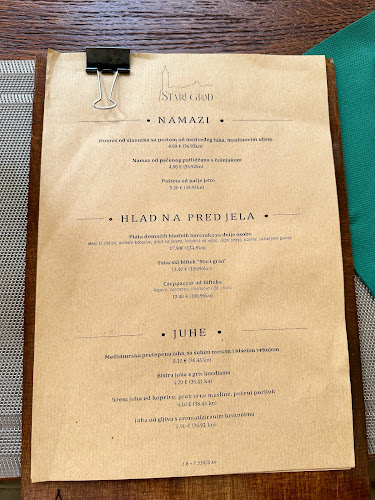 Restoran "Stari grad" - Gastronomija i ugostiteljstvo