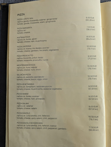 Konoba Pizzeria Lanterna - Gastronomija i ugostiteljstvo