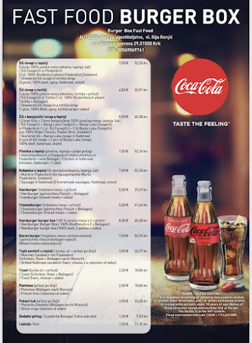 Opinii despre Fast food Burger Box în Krk - Gastronomija i ugostiteljstvo