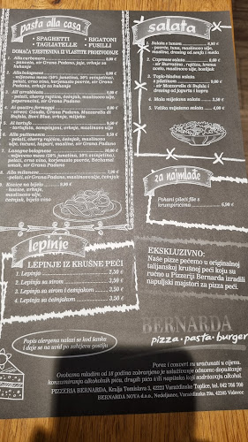 Opinii despre Bernarda pizza pasta burger în Varaždinske Toplice - Gastronomija i ugostiteljstvo