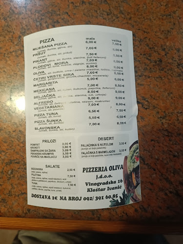 Opinii despre Pizzeria Oliva în Kloštar Ivanić - Gastronomija i ugostiteljstvo