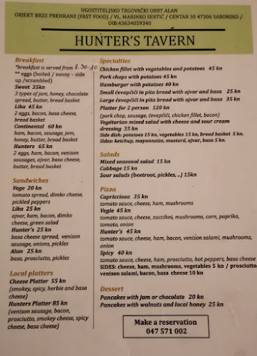 Opinii despre Lovačka Krčma Alan în Saborsko - Gastronomija i ugostiteljstvo