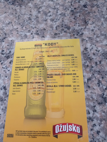 Opinii despre Bistro Kody în Voćin - Gastronomija i ugostiteljstvo