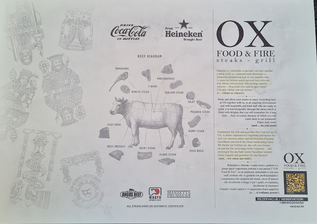 OX Steaks, Grill & Burgers - Gastronomija i ugostiteljstvo