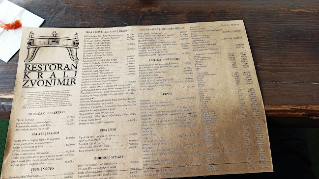 Restoran Kralj Zvonimir - Gastronomija i ugostiteljstvo