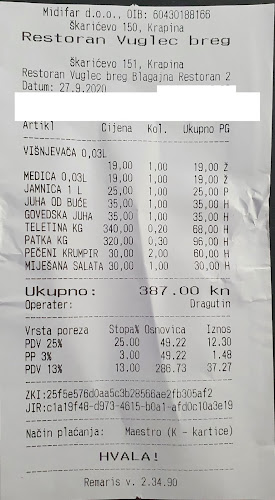 Restoran, vinarija i pansion Vuglec Breg