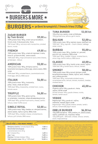 Opinii despre Burgers & more în Zadar - Gastronomija i ugostiteljstvo
