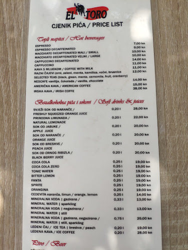 Pizzeria Konoba El Toro - Gastronomija i ugostiteljstvo