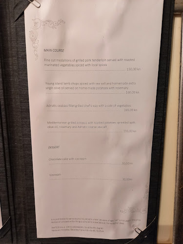 Opinii despre Restaurant Moreska în Korčula - Gastronomija i ugostiteljstvo