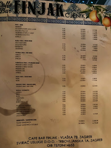 Caffe Bar Finjak - Gastronomija i ugostiteljstvo
