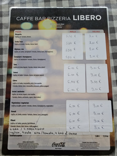 Opinii despre Pizzeria Libero în Bilice - Gastronomija i ugostiteljstvo