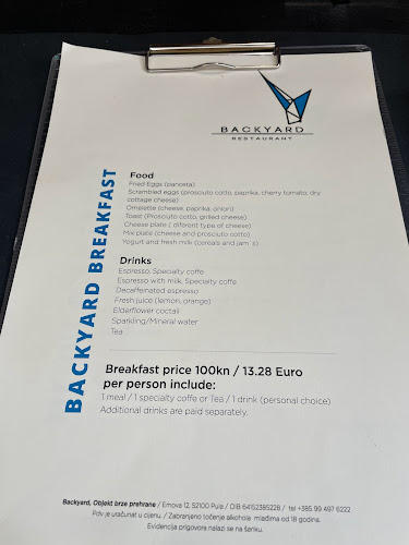 Opinii despre BACKYARD TRATTORIA în Pula - Gastronomija i ugostiteljstvo