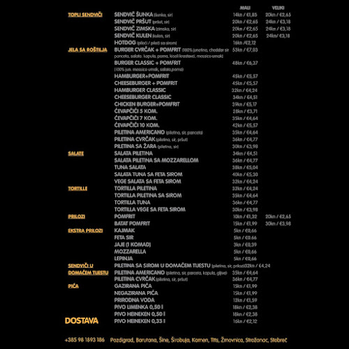 Opinii despre Fastfood Cvrčak în Podstrana - Gastronomija i ugostiteljstvo