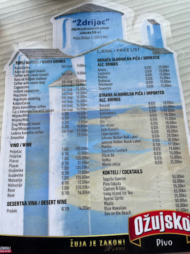 Opinii despre Beach bar Demos Nin -Ždrijac în Nin - Gastronomija i ugostiteljstvo