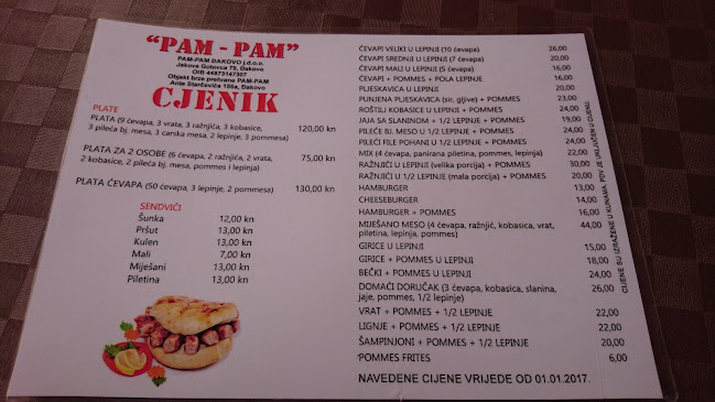 Opinii despre Fast food Pam Pam în Đakovo - Gastronomija i ugostiteljstvo