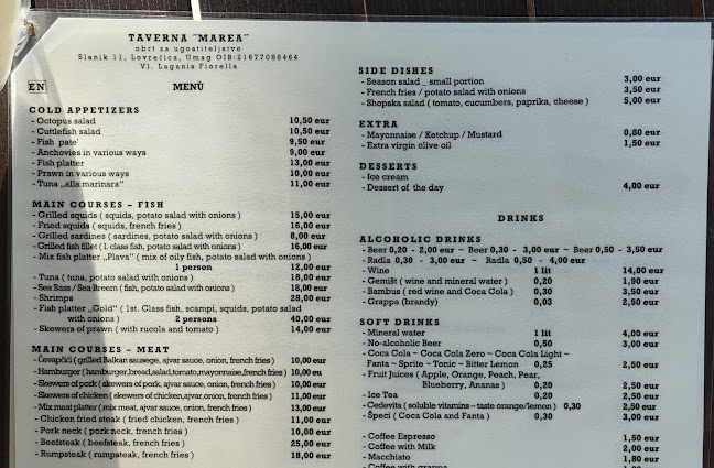 Taverna Marea Restaurant & Summer Grill - Gastronomija i ugostiteljstvo