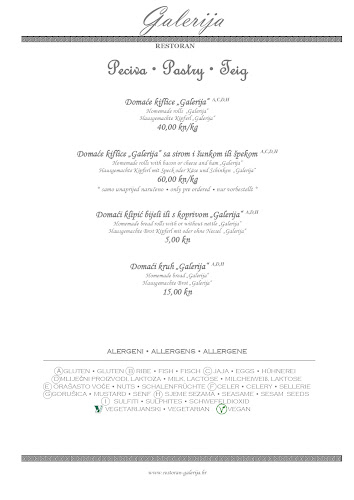 Restoran Galerija - Gastronomija i ugostiteljstvo