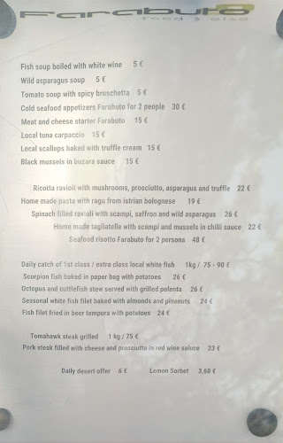 Farabuto - Gastronomija i ugostiteljstvo