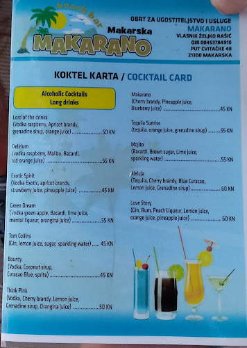 Opinii despre Makarano Bar în Makarska - Gastronomija i ugostiteljstvo