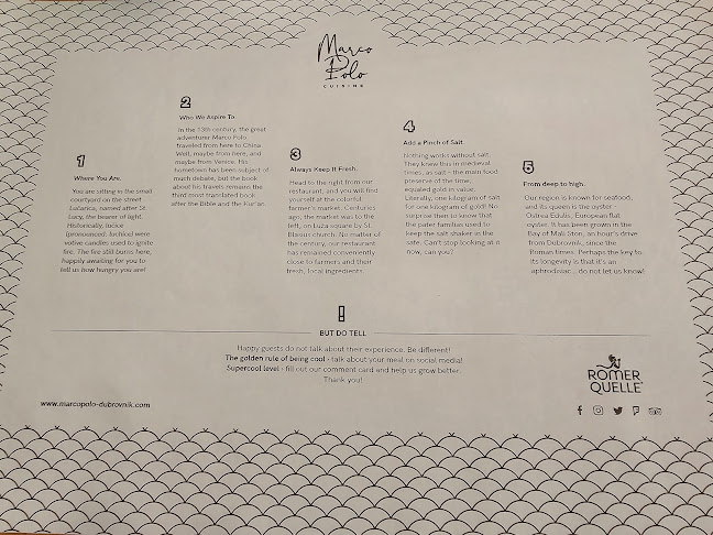 Opinii despre Restaurant Marco Polo în Dubrovnik - Gastronomija i ugostiteljstvo