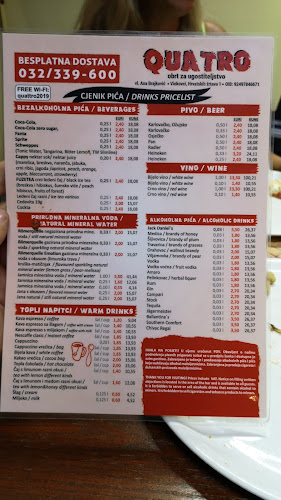 Opinii despre Pizzeria Quattro în Vinkovci - Gastronomija i ugostiteljstvo
