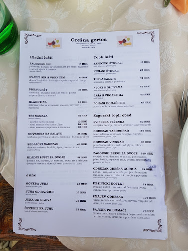 Grešna gorica seljački turizam - Gastronomija i ugostiteljstvo