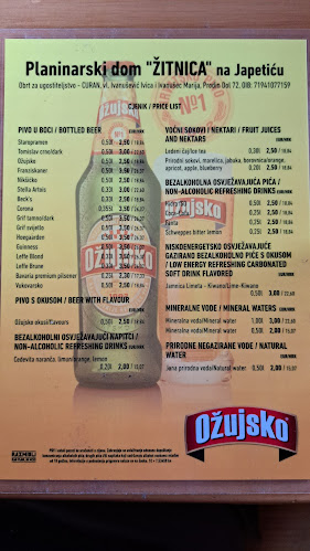 Planinarski dom Žitnica - Gastronomija i ugostiteljstvo