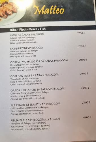 Bistro Pizzeria "Matteo" Malinska - Gastronomija i ugostiteljstvo