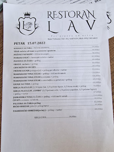 Restoran Lav - Gastronomija i ugostiteljstvo