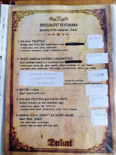 Opinii despre Restoran Dukat în Nova Gradiška - Gastronomija i ugostiteljstvo