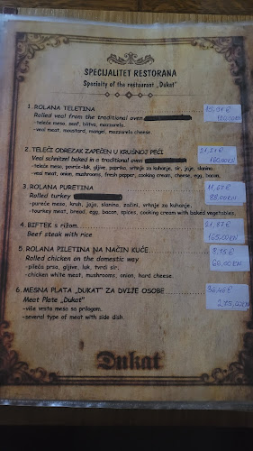 Restoran Dukat - Gastronomija i ugostiteljstvo