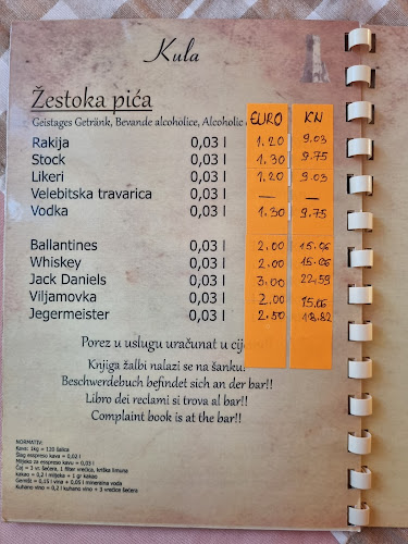 Opinii despre Bistro Kula în Lički Osik - Gastronomija i ugostiteljstvo
