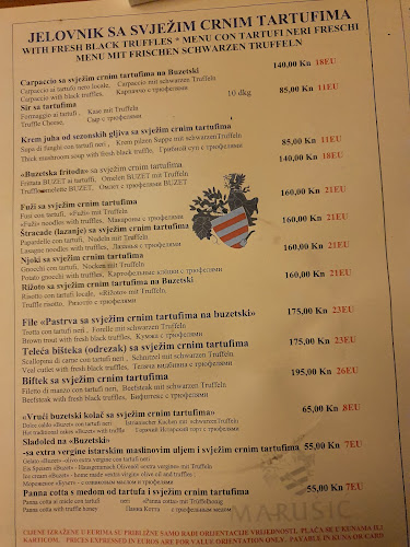 Comentarii opinii despre Tartufo Vero Restaurant “Stara Ostarija” Buzet
