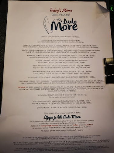 Ludo More - Gastronomija i ugostiteljstvo